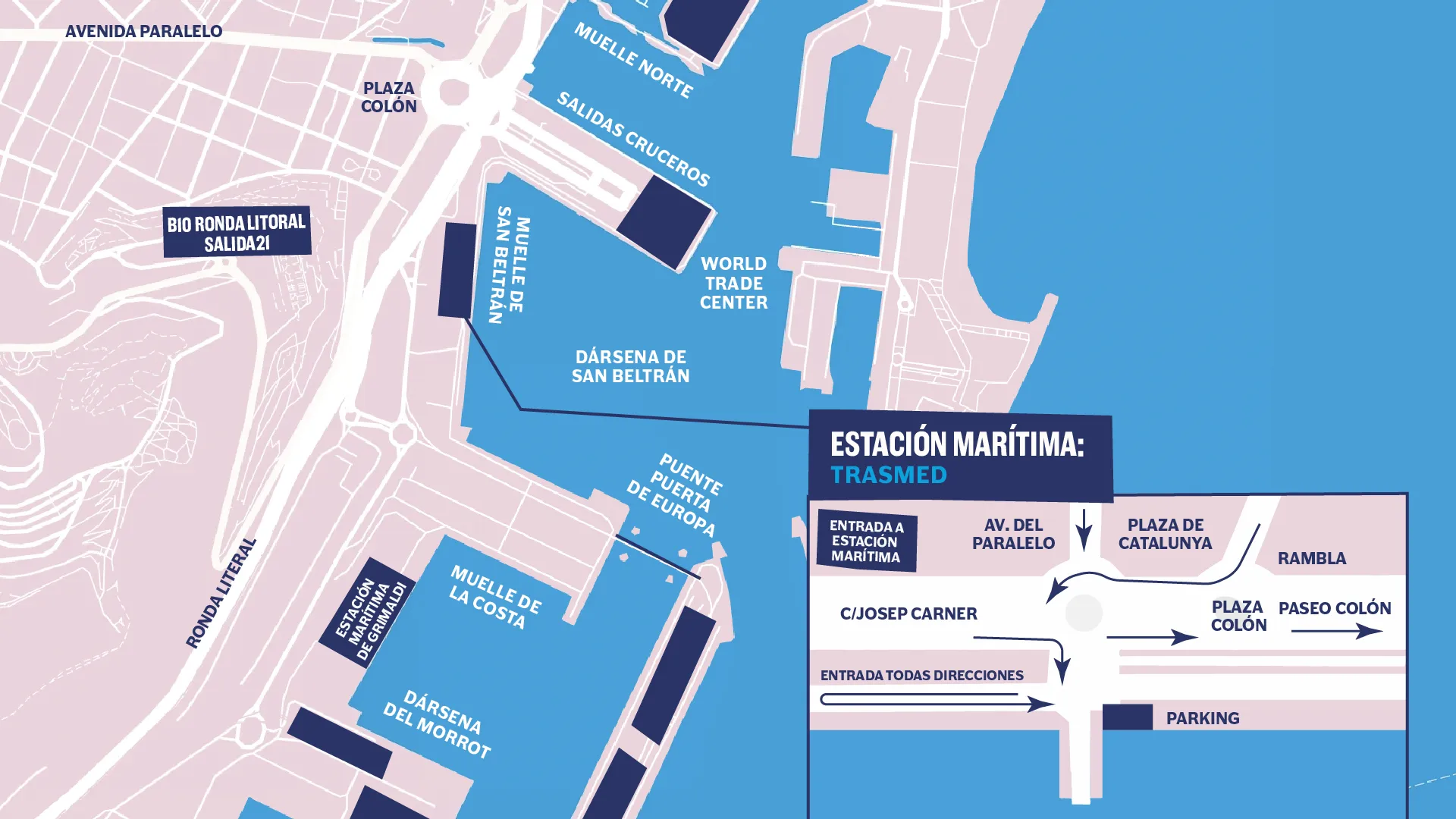 mapa puerto barcelona grimaldi