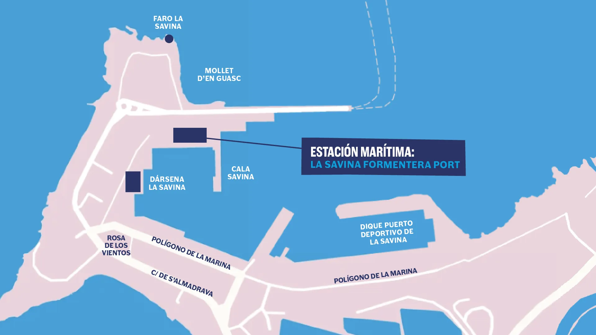 mapa puerto formentera