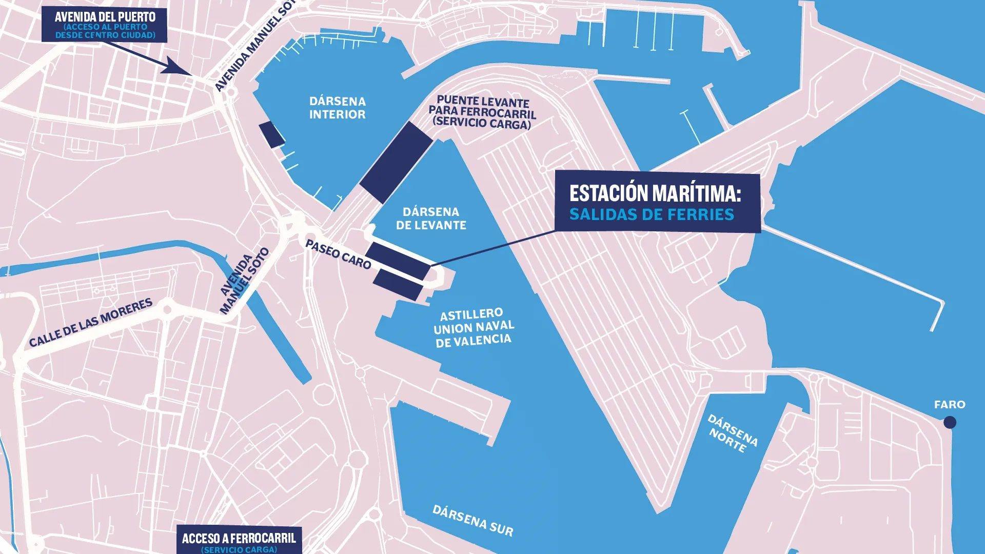 mapa puerto valencia